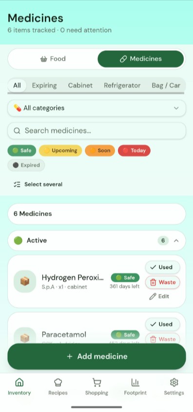 Medicine tracking
